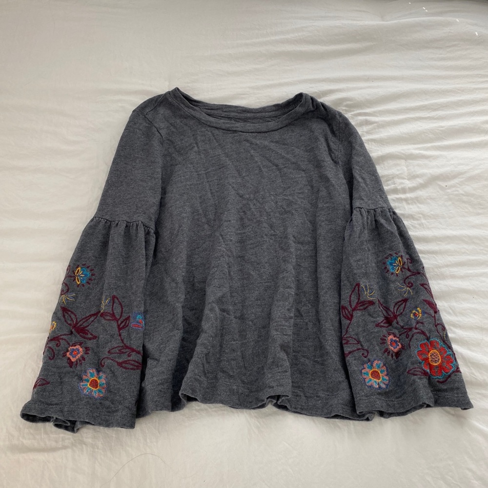 loft floral embroidered blouse